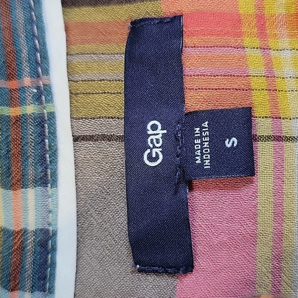 GAP Popover Button Down Shirt Fall Paid Size S #692596 - Picture 9 of 13